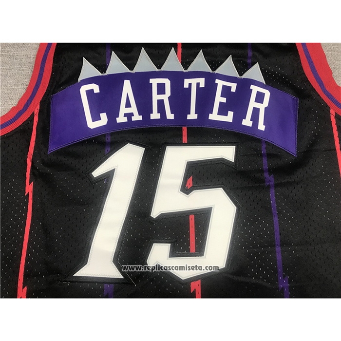Camiseta Toronto Raptors Vince Carter #15 Mitchell & Ness 1998-99 Negro2